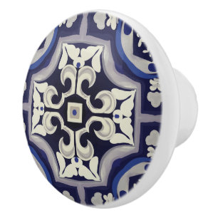 Bouton De Porte En Céramique tuiles siciliennes, mosaïque, majolica,