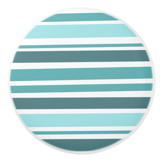 Bouton De Porte En Céramique Turquoise et turquoise (Devant)
