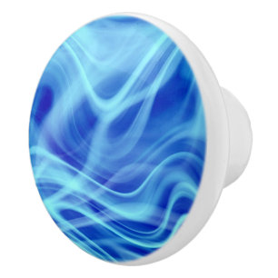 Bouton De Porte En Céramique Un brouillard bleu mystique