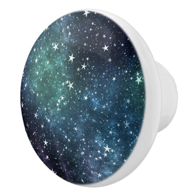 Bouton De Porte En Céramique Une nuit pleine étoile (Droite)