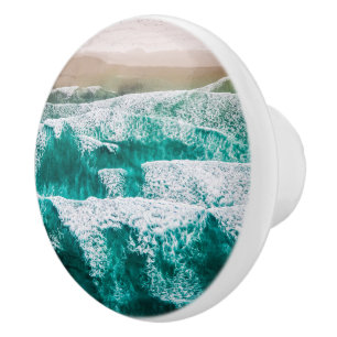 Bouton De Porte En Céramique Vagues