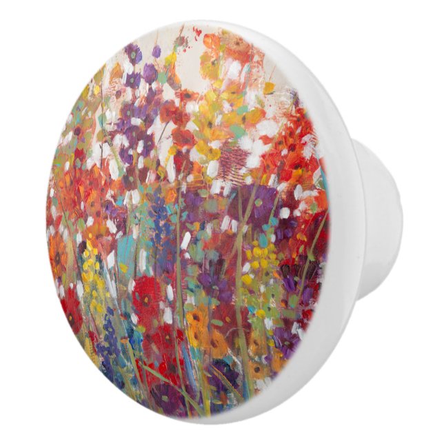 Bouton De Porte En Céramique Variété de fleurs (Droite)