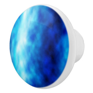 Bouton De Porte En Céramique Verre bleu