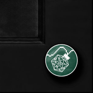 Bouton De Porte En Céramique Vert RPG   Imaginaire Tabletop Jeu