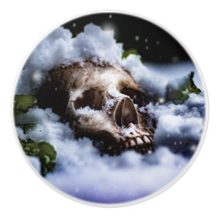 Bouton De Porte En Céramique Vie d'hiver IV
