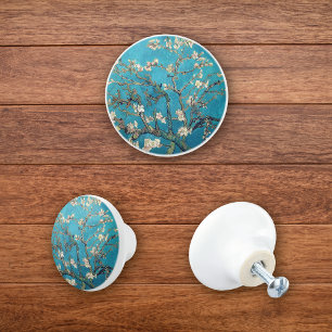 Bouton De Porte En Céramique Vincent Van Gogh Aramande en fleurs