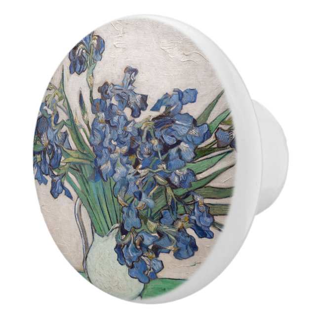 Bouton De Porte En Céramique Vincent Van Gogh Irises  (Droite)