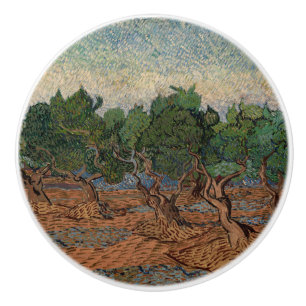 Bouton De Porte En Céramique Vincent van Gogh - Olive Grove