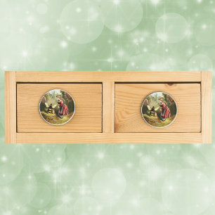 Bouton De Porte En Céramique Vintage Bee Victorian Girl Honey Pot Forest