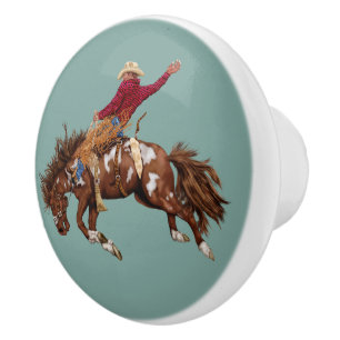 Bouton De Porte En Céramique Vintage bronco