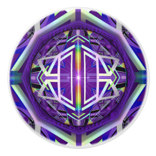Bouton De Porte En Céramique Violet W3