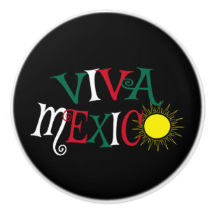 Bouton De Porte En Céramique Vivats Mexique