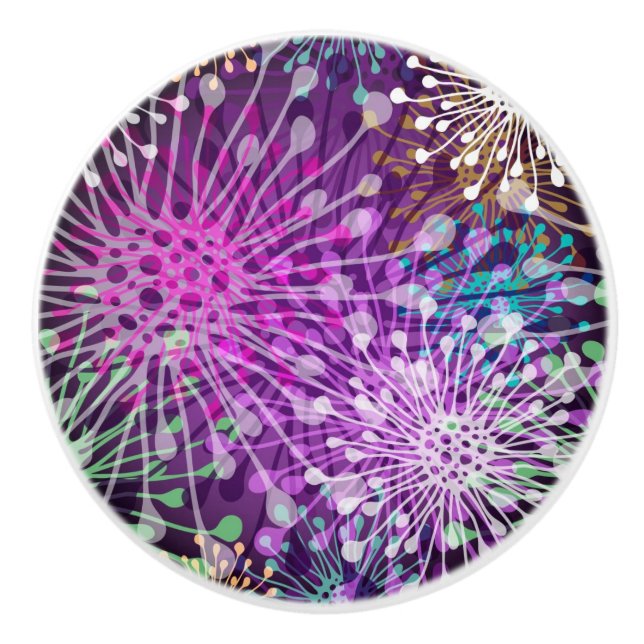 Bouton De Porte En Céramique Vivid Spotty Motif (Devant)