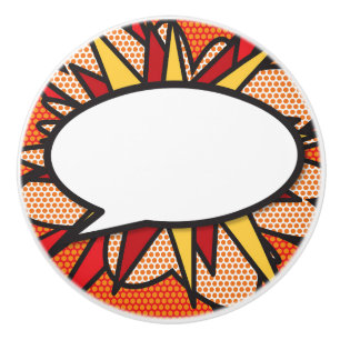 Bouton De Porte En Céramique Votre bulle de message de parole amusante bande de