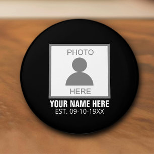 Bouton De Porte En Céramique Votre photo ici Nom et âge