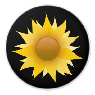 Bouton De Porte En Céramique Vous êtes mon tourntournesol