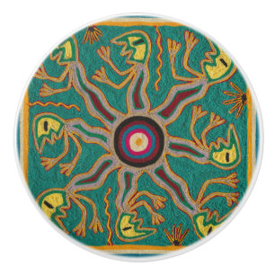 Bouton De Porte En Céramique Voyage tribal maya mexicain de Boho d'art d'Oaxaca