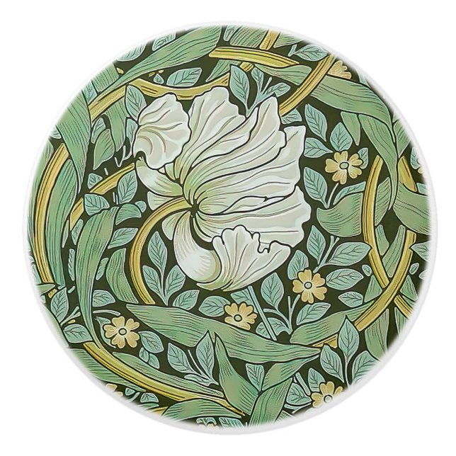 Bouton De Porte En Céramique William Morris - Pimpernel (Devant)