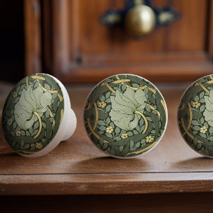 Bouton De Porte En Céramique William Morris Pimpernel Motif Vintage Céramique K