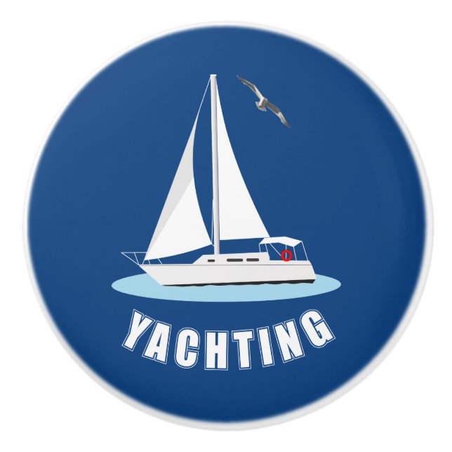 Bouton De Porte En Céramique Yachting (Devant)