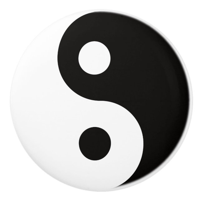 Bouton De Porte En Céramique Ying Yang (Devant)