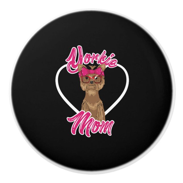 Bouton De Porte En Céramique Yorki Maman (Devant)