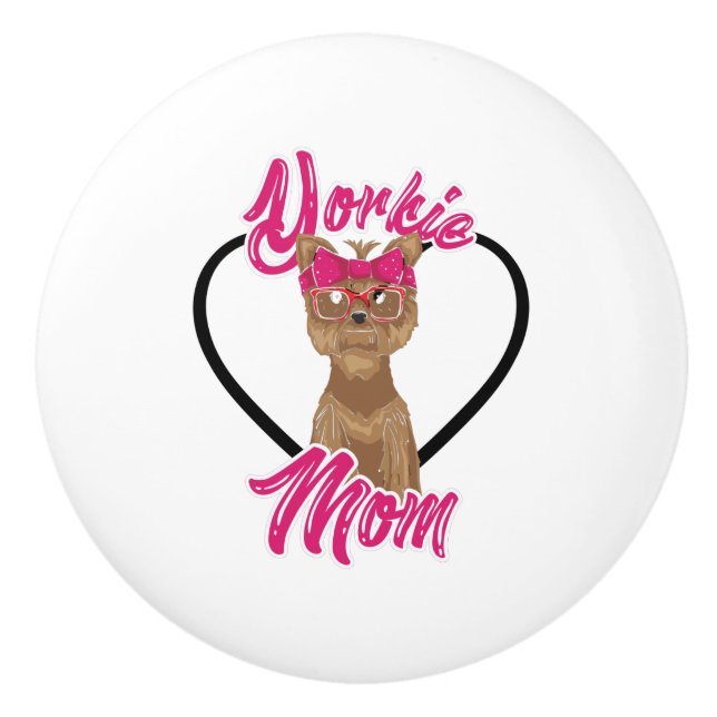 Bouton De Porte En Céramique Yorki Maman (Devant)