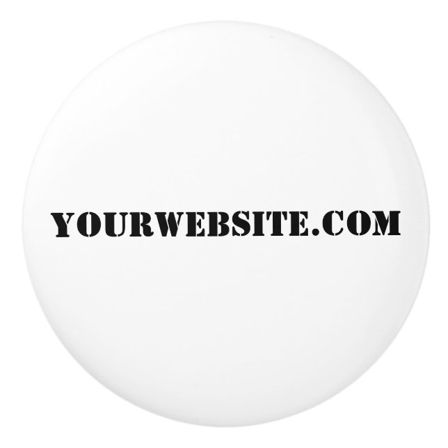 Bouton De Porte En Céramique YourWebSite.com (Devant)