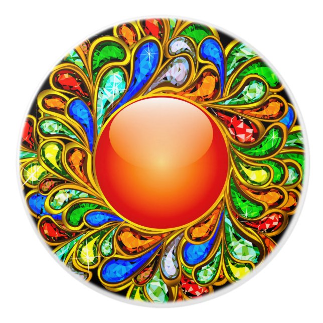 Bouton de tiroir à billes décoratives - SRF (Devant)