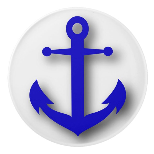 Bouton de tiroir de l'Ancre de plage nautique (Devant)