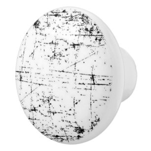 Bouton de traction en céramique noir et blanc
