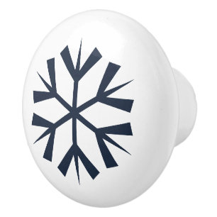 Bouton de traction en céramique Snowflake