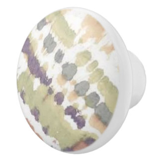 bouton en céramique à aquarelle multicolore boho i