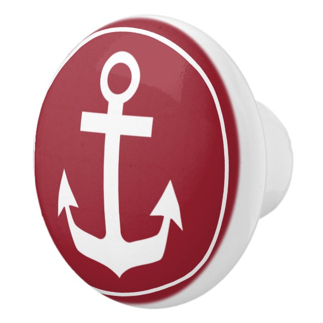 Bouton en céramique à thème rouge (Droite)