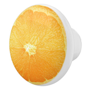 Bouton en céramique à tranche orange transversale