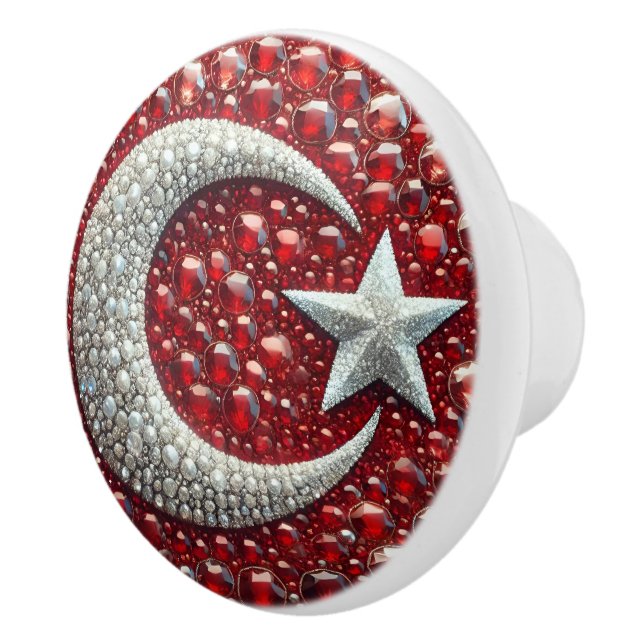 Bouton en céramique avec des couleurs turques (Droite)