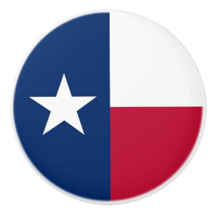Bouton en céramique avec drapeau de Texas State, U