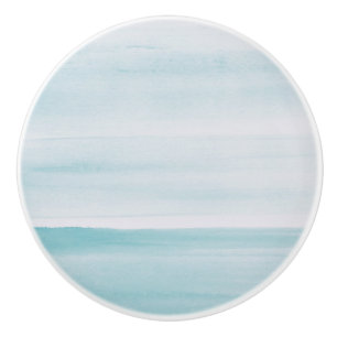 Bouton en céramique bleu de plage
