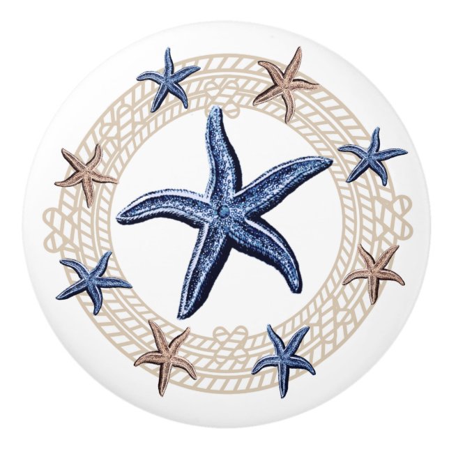 Bouton en céramique Coussin rond (Devant)