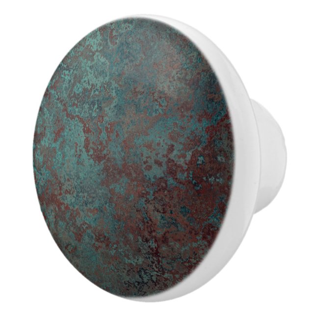 Bouton en céramique "cuivre" de corrosion (Droite)