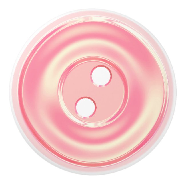 Bouton en céramique de couture classique rose de (Devant)