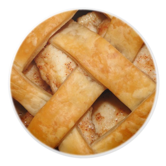 Bouton en céramique de croûte de trellis de tarte (Devant)