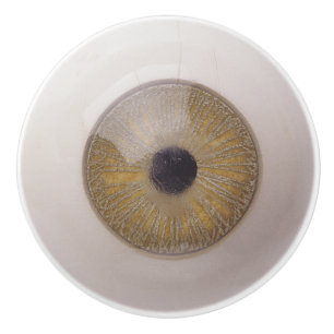 Bouton en céramique de globe oculaire drôle