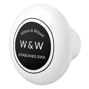 Bouton en céramique d'étiquette à la maison décoré