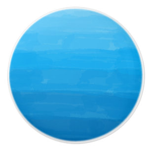 Bouton en céramique d'Ombre de bleu d'océan
