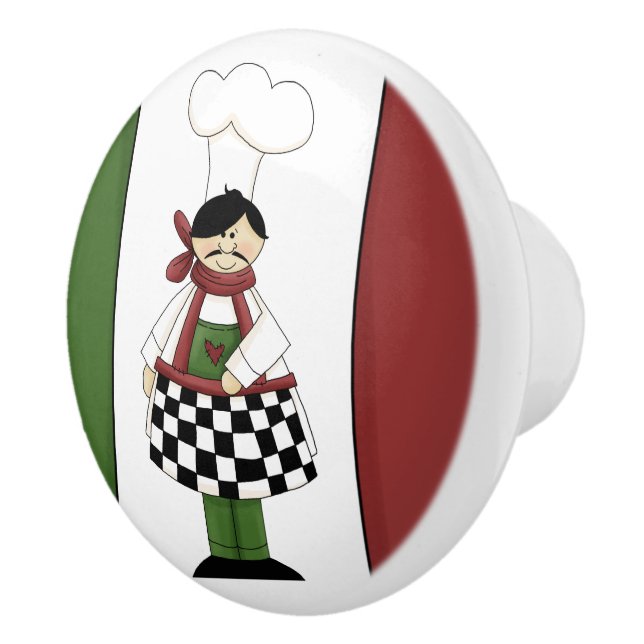 Bouton en céramique du chef italien (Droite)