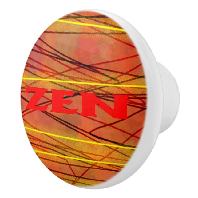 Bouton en céramique en fil rouge zen (Droite)