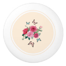 Bouton en céramique - floral