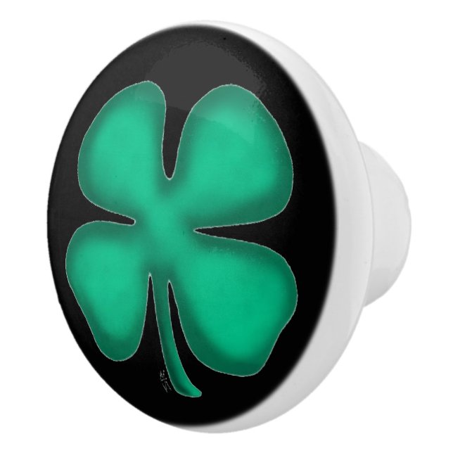 Bouton en céramique irlandais noir (Droite)