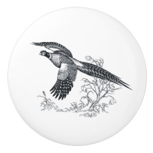 Bouton en céramique personnalisée Pheasant à cou c